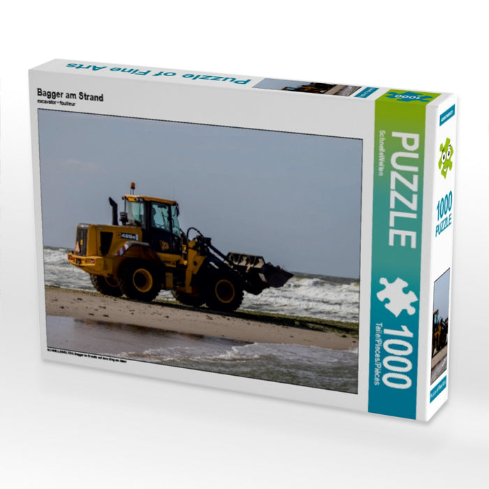 Bagger am Strand 1000 Teile Puzzle quer - CALVENDO Foto-Puzzle'
