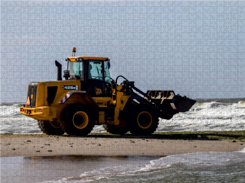 Bagger am Strand 1000 Teile Puzzle quer - CALVENDO Foto-Puzzle'