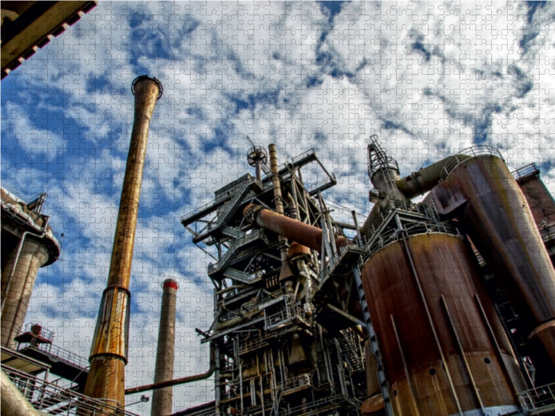 Der Himmel über dem Landschaftspark Duisburg 1000 Teile Puzzle quer - CALVENDO Foto-Puzzle'