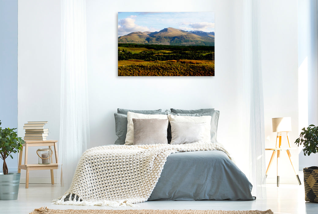 Toile textile haut de gamme Toile textile haut de gamme 120 cm x 80 cm paysage Ben Nevis - Monts Grampian 