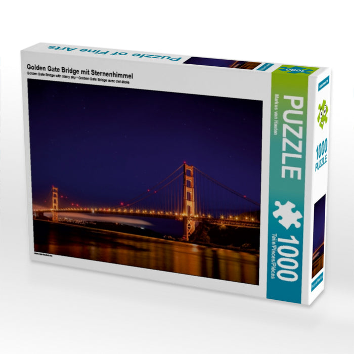 Golden Gate Bridge mit Sternenhimmel 1000 Teile Puzzle quer - CALVENDO Foto-Puzzle'