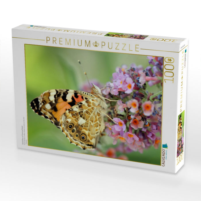 Distelfalter auf Sommerflieder - CALVENDO Foto-Puzzle'