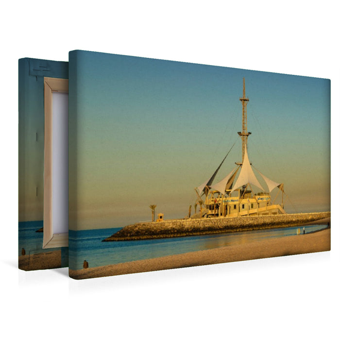 Premium Textil-Leinwand Restaurant Marina Waves
