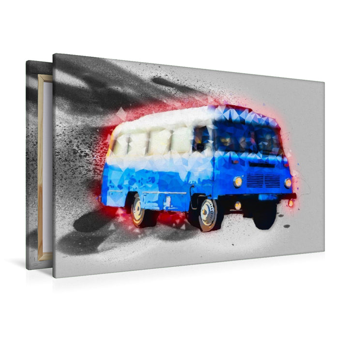 Premium Textil-Leinwand Robur Bus