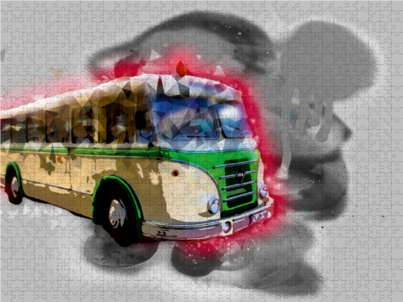 Ein Motiv aus dem Kalender Bus Color 1000 Teile Puzzle quer - CALVENDO Foto-Puzzle'