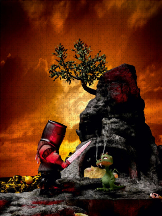 Der kleine Drache 1000 Teile Puzzle hoch - CALVENDO Foto-Puzzle'