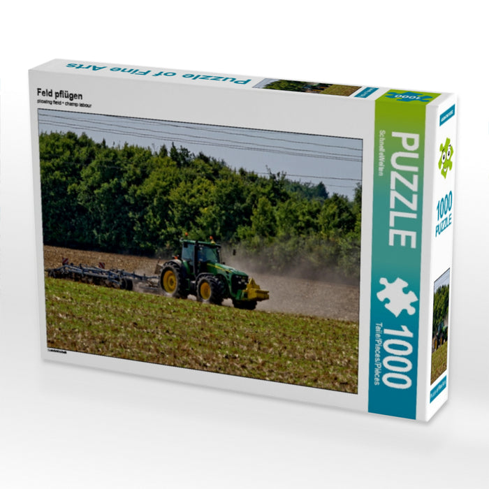 Feld pflügen 1000 Teile Puzzle quer - CALVENDO Foto-Puzzle'