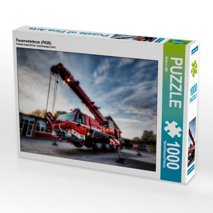 Feuerwehrkran  (FKW) 1000 Teile Puzzle quer - CALVENDO Foto-Puzzle'