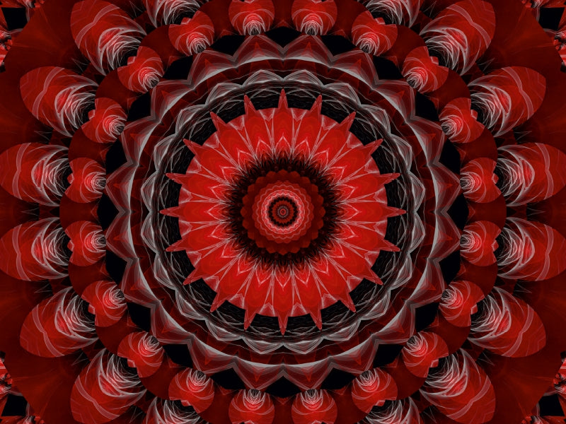 Mandala Leidenschaft rot 1000 Teile Puzzle quer - CALVENDO Foto-Puzzle'