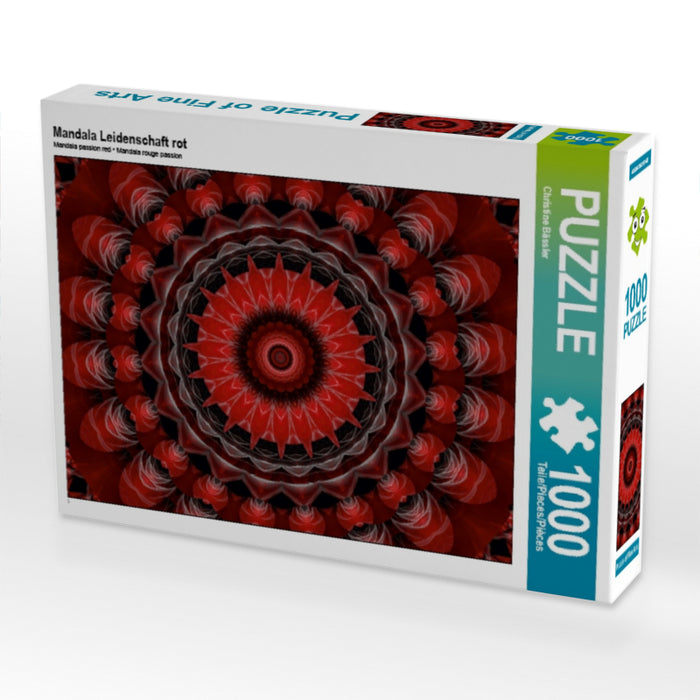 Mandala Leidenschaft rot 1000 Teile Puzzle quer - CALVENDO Foto-Puzzle'