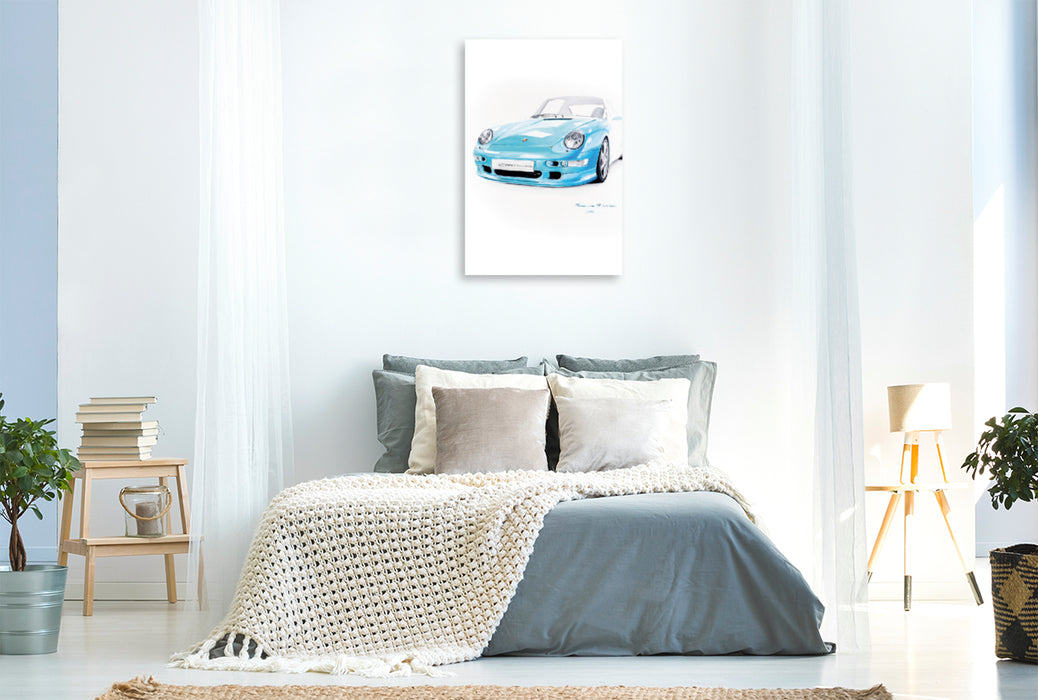 Premium Textil-Leinwand Premium Textil-Leinwand 60 cm x 90 cm hoch Porsche 911 Turbo 993, 1998