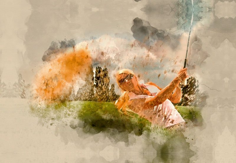 Premium Textil-Leinwand Golf ist wunderbar