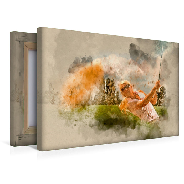 Premium Textil-Leinwand Golf ist wunderbar