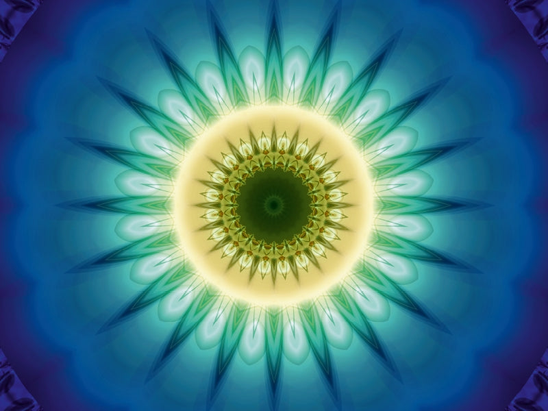 Mandala blaues Licht 1000 Teile Puzzle quer - CALVENDO Foto-Puzzle'
