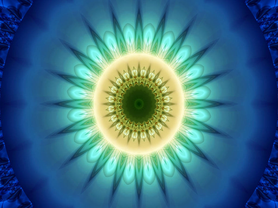 Mandala lumière bleue - Puzzle photo CALVENDO 