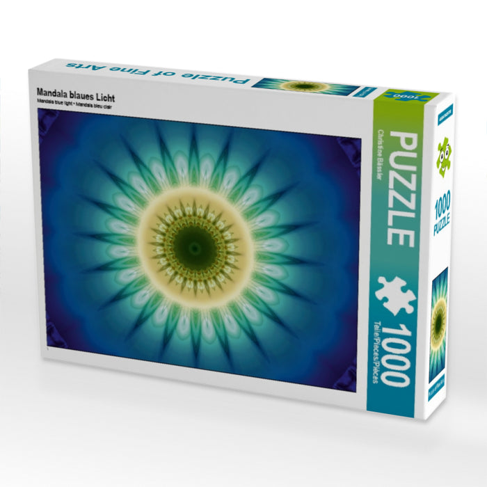 Mandala blaues Licht 1000 Teile Puzzle quer - CALVENDO Foto-Puzzle'