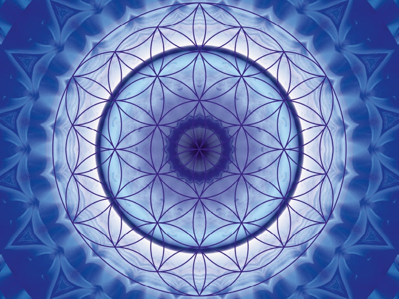 Mandala flower of life blue - CALVENDO photo puzzle 