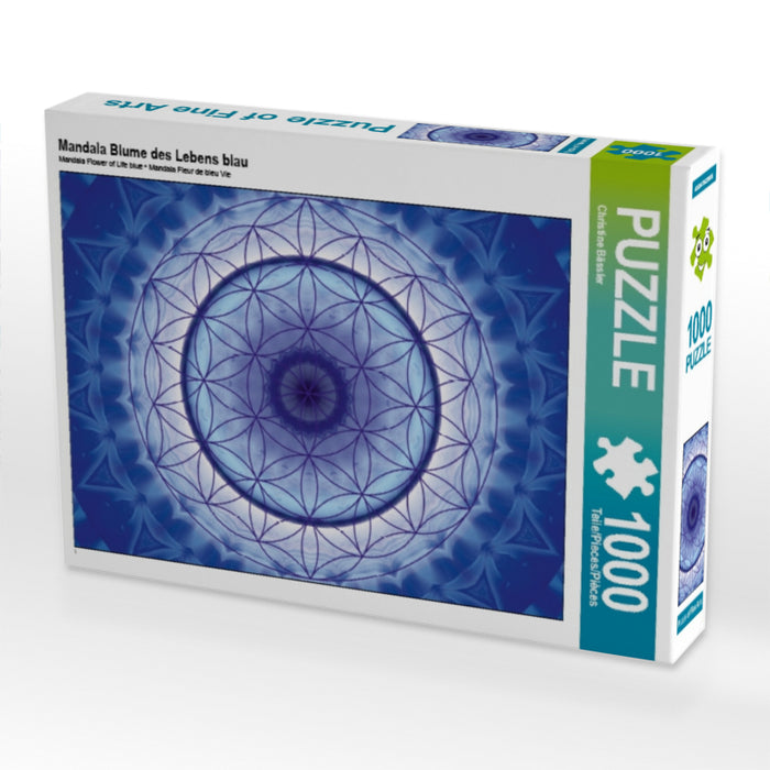 Mandala flower of life blue - CALVENDO photo puzzle 