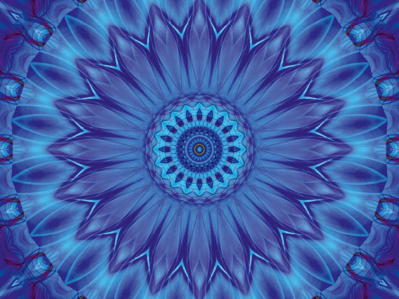 Mandala blaue Wasserblume 1000 Teile Puzzle quer - CALVENDO Foto-Puzzle'