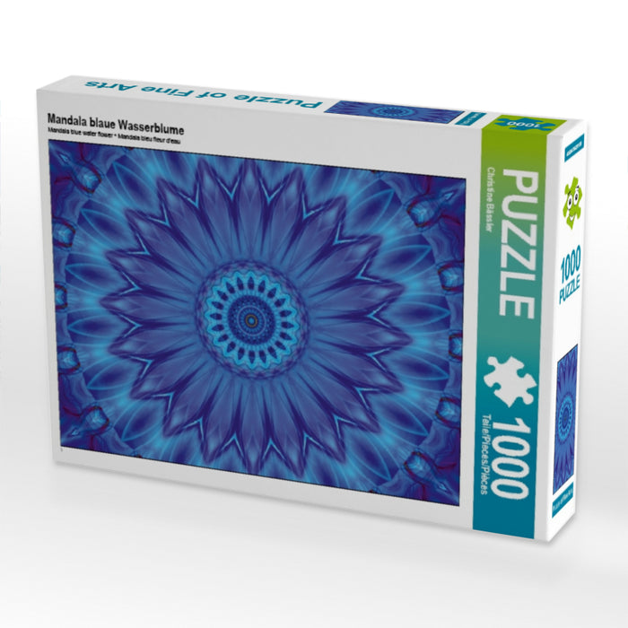 Mandala blaue Wasserblume 1000 Teile Puzzle quer - CALVENDO Foto-Puzzle'