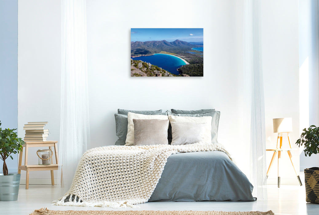 Toile textile haut de gamme Toile textile haut de gamme 120 cm x 80 cm paysage Vue du mont Amos à la baie de Wineglass 