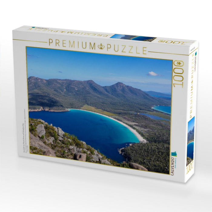 Aussicht von Mount Amos auf Wineglass Bay - CALVENDO Foto-Puzzle'