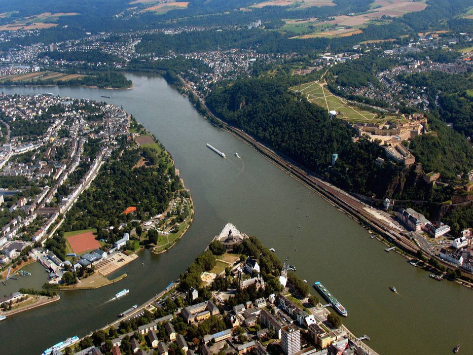 Das deutsche Eck bei Koblenz - CALVENDO Foto-Puzzle'