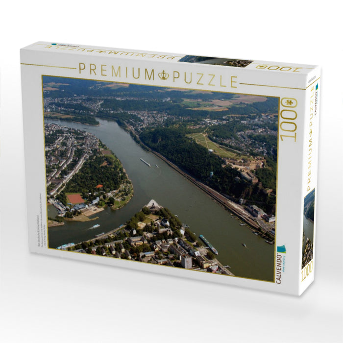 Das deutsche Eck bei Koblenz - CALVENDO Foto-Puzzle'