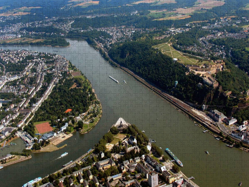 Das deutsche Eck bei Koblenz - CALVENDO Foto-Puzzle'