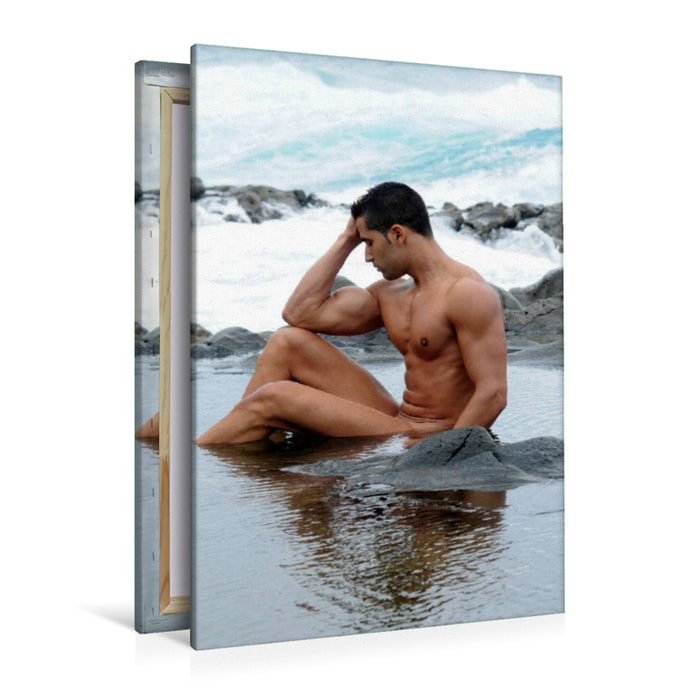 Premium Textil-Leinwand Premium Textil-Leinwand 80 cm x 120 cm  hoch Ein Motiv aus dem Kalender Strandboys 2023