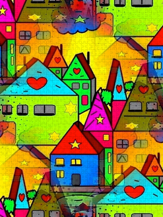 Stadt in Stadt - CALVENDO Foto-Puzzle'