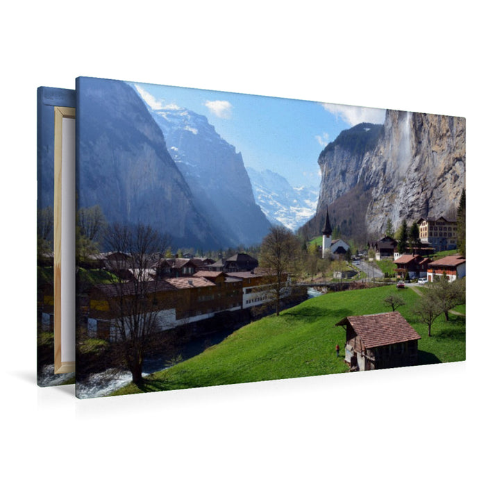 Premium Textil-Leinwand Lauterbrunnental