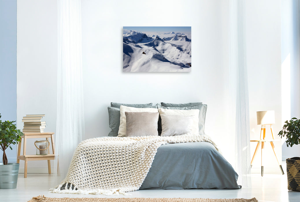 Premium Textil-Leinwand Premium Textil-Leinwand 120 cm x 80 cm quer Winterwonderland