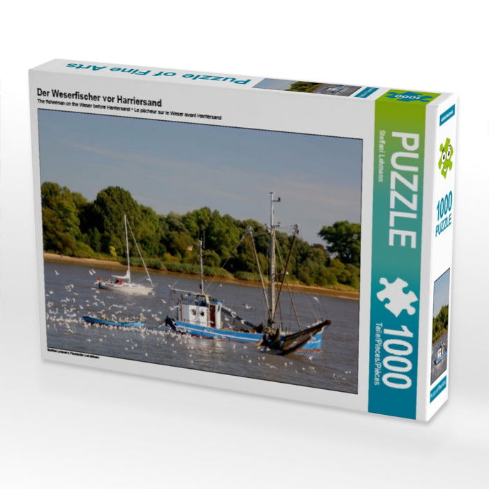 Der Weserfischer vor Harriersand 1000 Teile Puzzle quer - CALVENDO Foto-Puzzle'