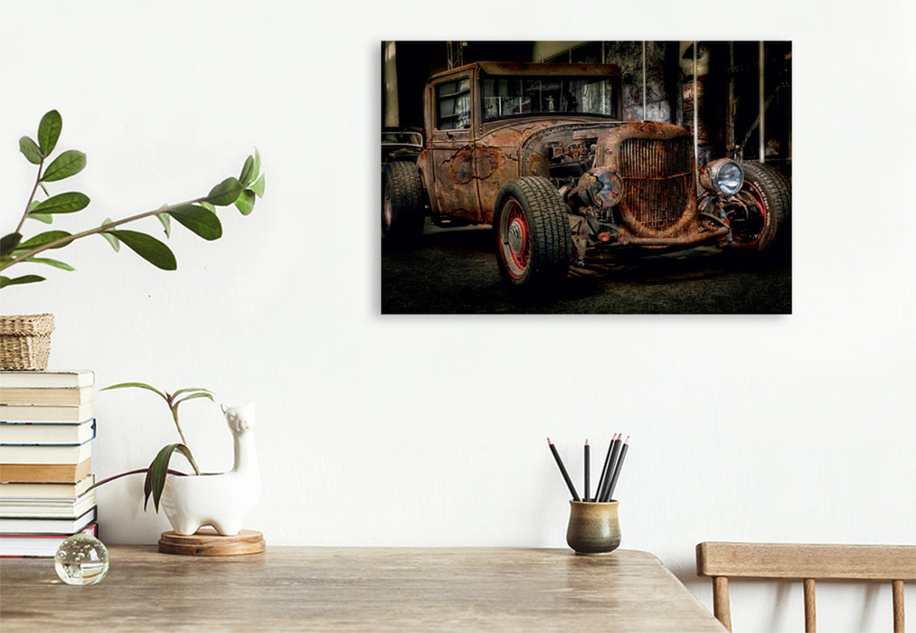 Premium Textil-Leinwand Premium Textil-Leinwand 90 cm x 60 cm quer Ein Motiv aus dem Kalender Außergewöhnliche Autos - Hot Rods