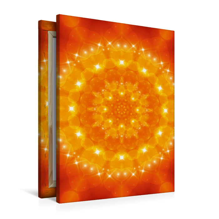 Premium Textil-Leinwand Mandala - Liebe