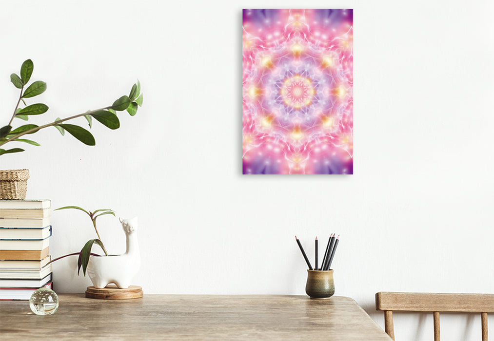 Premium Textil-Leinwand Premium Textil-Leinwand 80 cm x 120 cm  hoch Mandala - Seelenöffnung