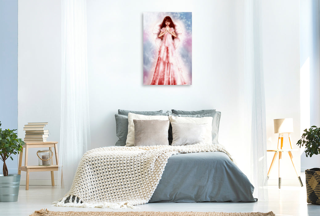 Premium Textil-Leinwand Premium Textil-Leinwand 80 cm x 120 cm  hoch Engel für Liebe und Frieden