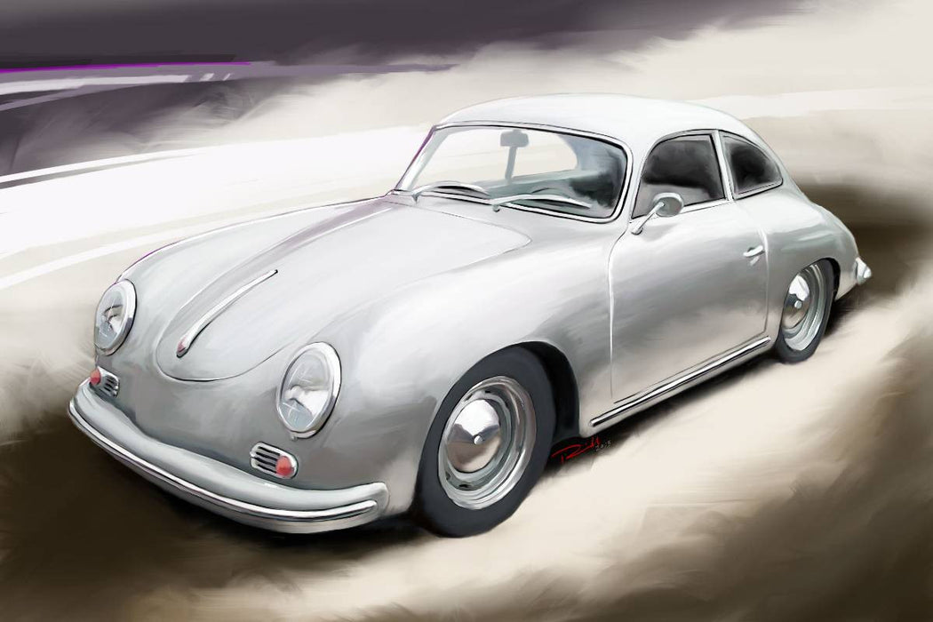 Premium Textil-Leinwand Porsche 356 A