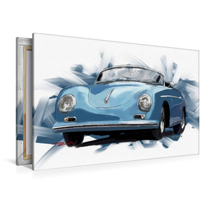 Premium Textil-Leinwand Porsche 356 Speedster
