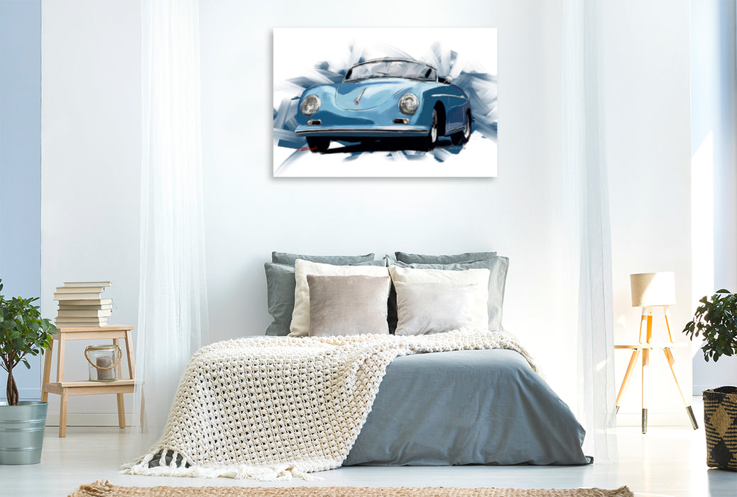 Premium Textil-Leinwand Premium Textil-Leinwand 120 cm x 80 cm quer Porsche 356 Speedster