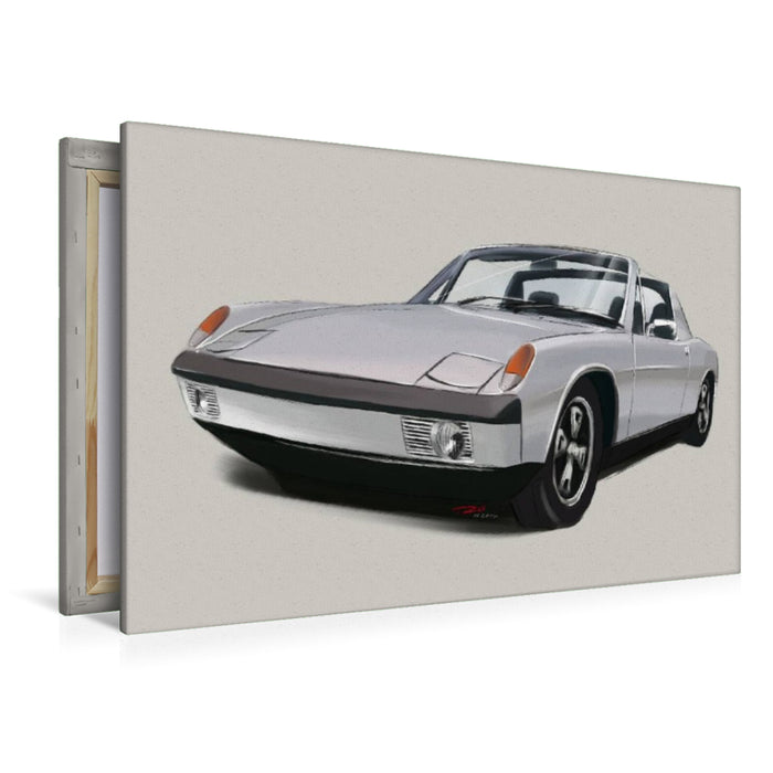 Premium Textil-Leinwand Porsche 914