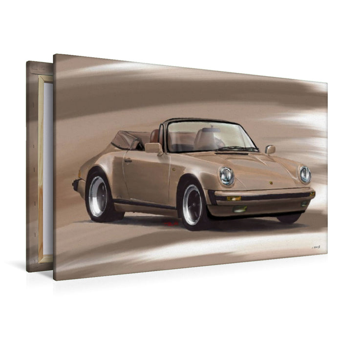 Premium Textil-Leinwand Porsche 911 Cabrio