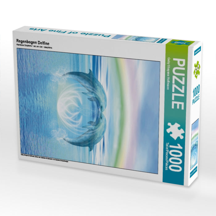 Regenbogen Delfine 1000 Teile Puzzle hoch - CALVENDO Foto-Puzzle'