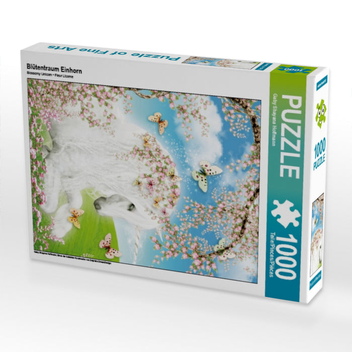 Blütentraum Einhorn 1000 Teile Puzzle hoch - CALVENDO Foto-Puzzle'