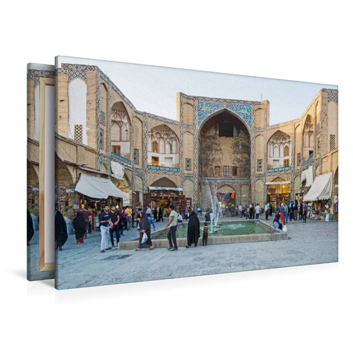 Toile textile premium Toile textile premium 120 cm x 80 cm en travers de l'entrée du bazar 