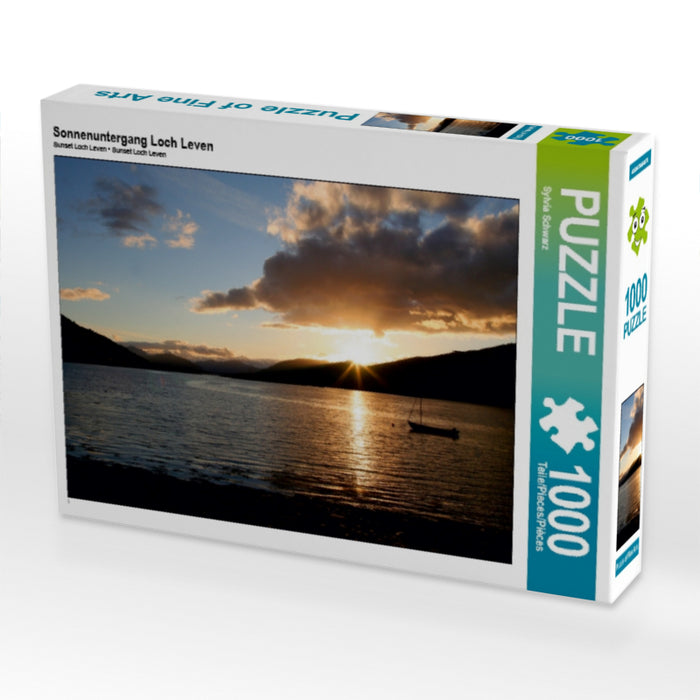 Sonnenuntergang Loch Leven 1000 Teile Puzzle quer - CALVENDO Foto-Puzzle'