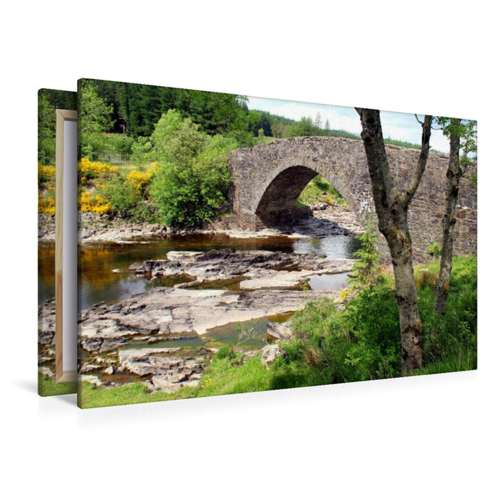 Premium Textil-Leinwand Brücke von Orchy