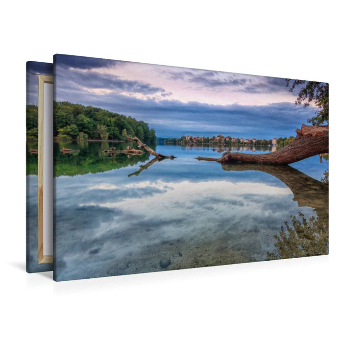 Toile textile haut de gamme Toile textile haut de gamme 120 cm x 80 cm sur Straussee avec vue sur Strausberg