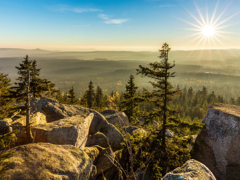 Herbststimmung auf dem Kösseinegipfel im Fichtelgebirge 1000 Teile Puzzle quer - CALVENDO Foto-Puzzle'
